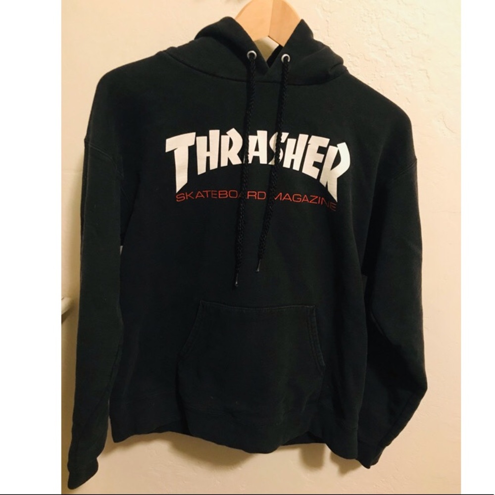 SOLD Black Thrasher Hoodie ✨ 🛹